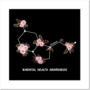 Serotonin The Chemistry Of Happiness Mental Health Posters and Art